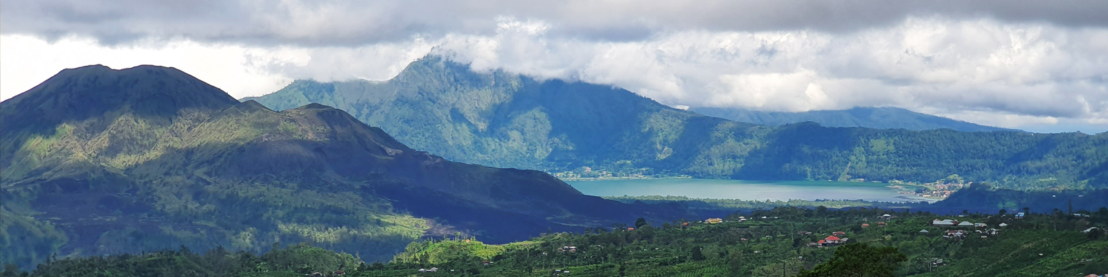 Gunung Batur lake and volcano
